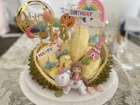 Mini taille belle ours papier carte et belles fleurs joyeux anniversaire gâteau Topper bébé spectacle fête gâteau décoration