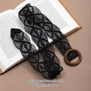 Chaîne de taille ethnique rétro style bohème Brenda avec pompons, <span class=keywords><strong>ceinture</strong></span> délicate tressée à la main pour femmes, idéale pour décorer les robes - Product Image 6