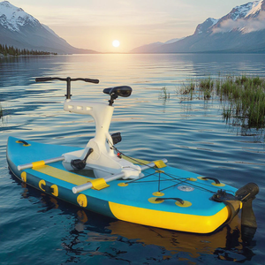 Vélo aquatique personnalisé <span class=keywords><strong>pour</strong></span> la mer et le lac, pédalo, bateau à pédales, bateau électrique commercial et vélo, vélo aquatique gonflable en PVC - Product Image 1