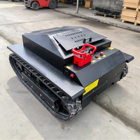 Débroussailleuse forestière robotisée à chenilles, télécommandée, à essence, forte capacité de franchissement, moteur 4 temps, structure en acier pour le défrichement des terres forestières