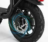 Scooter Eléctrico Todoterreno con Neumáticos, Scooter Eléctrico Plegable para Adultos de 12 Pulgadas con Asiento Confortable