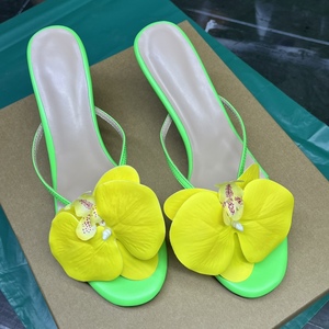 Sandalias de Tacón con Plataforma y Cojín de Aire, Color Verde Orquídea y Rosa, para Mujer, Moda de Verano de Lujo, Tendencia 2024, Zapatos de Fiesta, Venta al Por Mayor - Product Image 3