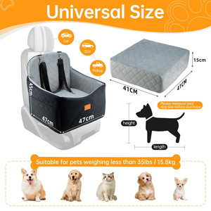 Lusso grande Pet Booster seggiolino <span class=keywords><strong>auto</strong></span> con cuscino rialzato e cintura di sicurezza cane guinzaglio lavabile cane da viaggio letto - Product Image 4
