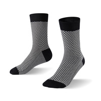 KTS221 OEM motif personnalisé Gentleman coton chaussette loisirs Double aiguille diamant treillis longues bureau classique affaires hommes chaussettes