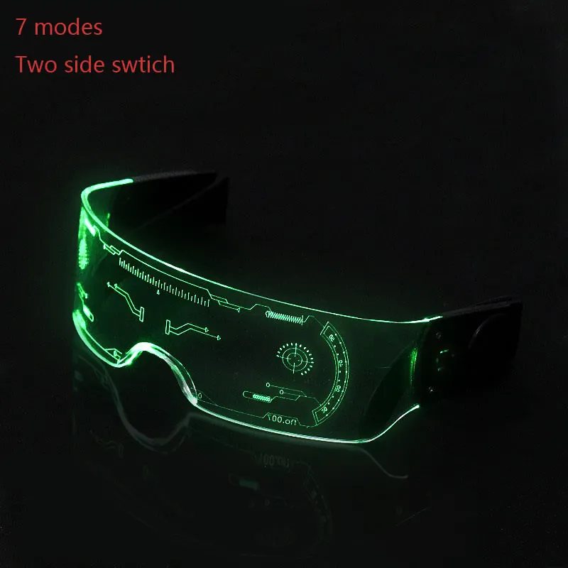 Nicroo El Wire Neon Led Gafas Light Up Gafas DJ Plegable Decoración de Halloween Cool Costume Party Supplies Decoración