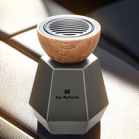 Diffuseur d'aromathérapie en verre pour voiture avec couvercle en bois, éliminateur d'odeurs par évaporation naturelle, rafraîchisseur d'air pour voiture