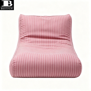 Chaise longue gonflable de luxe en tissu premium, canapé-lit flottant rayé pour fêtes à la <span class=keywords><strong>plage</strong></span> et détente en plein air - Product Image 6