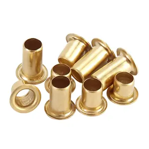 Tùy Chỉnh Kích Thước Chiều Dài Dây Giày Đinh Tán Brass Đồng Dây Giày Hollow Đinh Tán Cho Da Vành Đai Giày