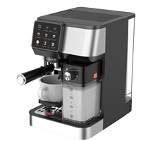 Machine à café électrique moderne européenne 700 ml avec mousseur à lait en acier inoxydable de haute qualité, système de brassage domestique