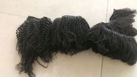 Extensions de cheveux humains indiens bruts, vierges non traités, cuticules intactes, afro 4c, à clipser, tissage de cheveux raides