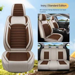 Universal Linen Black Gray Car Seat Cover <b>Waterproof</b> Breathable Non-slip Car Seat Cover Full <b>Set</b> - Product Image 2