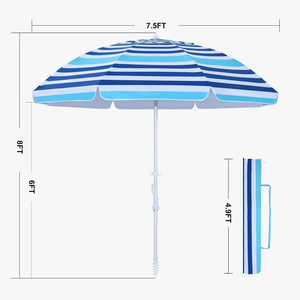 Лидер продаж, высококачественные пляжные зонтики с принтом логотипа на заказ, пляжные зонтики 7.5Ft - Product Image 2