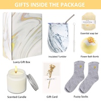 Nouveauté : Coffret cadeau de luxe, savon, bougies parfumées, gobelet, panier de bain spa, personnalisable, unisexe, cadeau pour anniversaire, fête, fête des mères