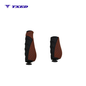 Poignées de guidon de vélo <span class=keywords><strong>VELO</strong></span> TPR 130 mm 92 mm, antidérapantes, ergonomiques, à verrouillage, pour vélo électrique, longue distance, déplacements urbains - Product Image 2