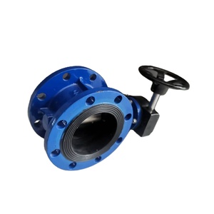 صمام فراشة يدوي من الحديد الزهر المرن مع حشوة مطاطية EPDM، متوفر بأحجام من DN50 إلى DN300، يمكن تخصيصه لأغراض السلامة والموثوقية - Product Image 1