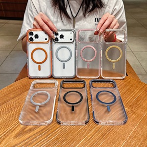 เคสโทรศัพท์แบบใสพร้อมวงแหวนแม่เหล็ก สำหรับ iPhone 18 17 16 15 14 Pro Max  แบบลูกฟูก  ป้องกันแรงกระแทก ป้องกันการตก - Product Image 5