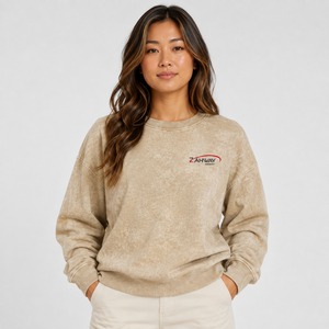 Sudadera de mujer más vendida con lavado ácido, algodón, forro polar, puños acanalados, hombros caídos, estilo urbano, moda. - Product Image 1