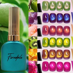 เจลทาเล็บสีขาวใส กลิ่นฝรั่ง องุ่น ส้มเขียวหวาน ทำเองได้ เป็นมิตรต่อสิ่งแวดล้อม สำหรับคนทานมังสวิรัติ ติดทนนาน ป้องกันรังสียูวี พร้อมเม็ดแก้วคริสตัลลายตาแมว - Product Image 1