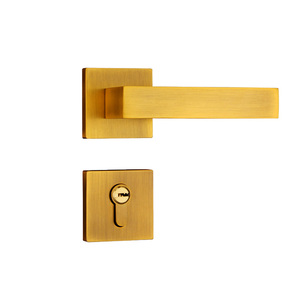 Di nuovo Modo di Porta Esterna Set di Blocco Maniglia di Tiro Semplice quadrato porta interna in alluminio maniglia a leva - Product Image 4