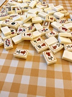 Jeu de tuiles de Mahjong américain avec numéros aux coins pour les amateurs de Mahjong, tuiles pour collection de jeux de table, maison
