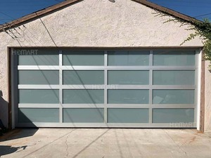 Puertas Amar 16X7 y 18X8, puertas de garaje comerciales enrollables transparentes, estilo industrial, correderas laterales de fibra de vidrio de plexiglás usadas - Product Image 4