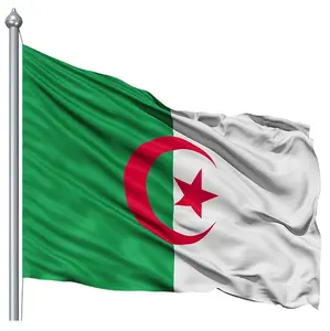 厂家批发阿尔及利亚国旗促销定制来自中国90x 150厘米