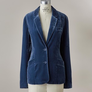 Blazer de Oficina para <span class=keywords><strong>Mujer</strong></span>, Corte Entallado, Elegante, de <span class=keywords><strong>Terciopelo</strong></span>, Cierre de un Botón, Color Sólido, Chaqueta de Traje Casual y Formal con Bolsillos - Product Image 6