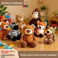 Poupée en tissu personnalisable avec logo, Lion, Éléphant, en polypropylène, Modèle animal de la forêt, Divers animaux en peluche