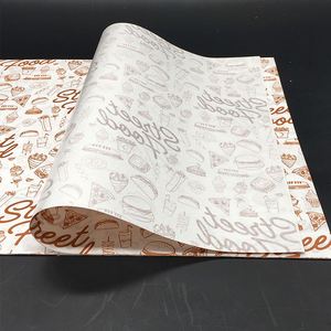 Papier sulfurisé imprimé, papier sulfurisé de qualité alimentaire de haute qualité, matière première, papier d'emballage pour hamburgers en rouleau - Product Image 1