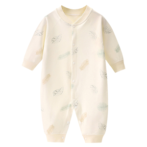 Conjunto de Ropa para Recién Nacido con Estampado de Dibujos Animados 100% Algodón, Mameluco, Pijama, Tela de Lana, Botones a Presión, Verano - Product Image 1