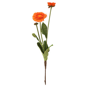 Calendula simple 3 têtes petit bouquet de fleurs artificielles de chrysanthème sauvage pour décoration murale de mariage et cadeaux - Product Image 5