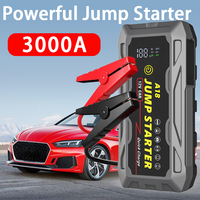 Démarreur de batterie de voiture ultra-sûr 3000A, pack de batterie 12V, booster de batterie, boîte de démarrage, chargeur portable et câbles de démarrage