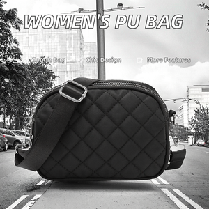 Sac fourre-tout tendance en nylon pour femme avec fermeture éclair, sac à bandoulière, pochette et sac hobo - Product Image 2