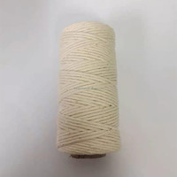 Cordon en coton torsadé blanc naturel de 2 mm, doux, durable, écologique, ficelle pour boucher et boulanger, 164 pieds, cuisine, artisanat, cadeau
