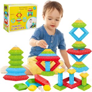 Kids Building Blocks 3D <strong>Puzzle</strong> STEM Preschool Educational <strong>Pyramid</strong> Stacking Blocks for Toddlets - Product Image 1