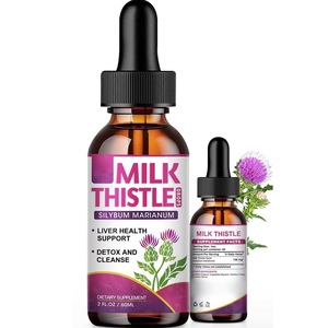 Gouttes de Chardon-Marie avec Logo Personnalisé 2 Fl Oz 60 Doses — Extrait de Silybum Marianum pour la Santé du Foie, le Soutien Immunitaire et Antioxydant - Product Image 1