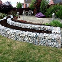 Panier en treillis soudé galvanisé revêtu de PVC certifié CE/ISO, anti-corrosion, tailles personnalisées pour mur en gabion de pierre