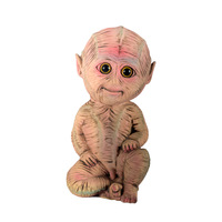 Décoration d'horreur réaliste en gel de silicone Alien assis pour Halloween, maison hantée, escape room, fête, bar