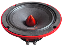 Speaker Midrange 8 inci dengan Keranjang Aluminium, Magnet Neodymium, Surround Kain, dan Kerucut Kertas, 4 Ohm, 12V, Hi-Fi untuk Audio Mobil