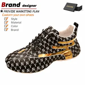 New men's shoes popular on the internet, classic dad shoes, men's low cut thick sole, elevated casual sports shoes