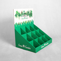 Boîte de présentation de comptoir en carton personnalisée avec séparateur, unité de présentation de table pliable pour la vente au détail