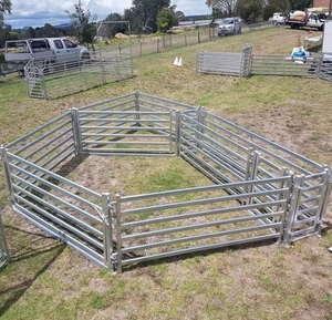 Paneles de Cerca <span class=keywords><strong>para</strong></span> Ovejas y Cabras, Fáciles de Montar, Protectores, Portátiles y Seguros, de Acero Metálico Soldado, Tubo Redondo y Cuadrado - Product Image 4