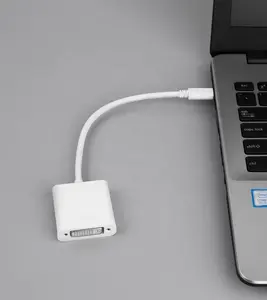 USB 3.1 유형 C DVI 비디오 컨버터 USB-C 4K HDTV 어댑터 케이블 커넥터