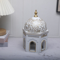 Idée cadeau Ramadan : Statue en résine de la Kaaba, décoration de table islamique, ornement d'inspiration moyen-orientale pour la maison musulmane