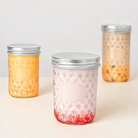 Pot de conservation en verre transparent avec couvercle métallique hermétique, portable, pour salades de nid d'oiseau, confiture et yaourt en portions