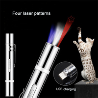 Canne à pêche Laser 3 en 1 pour chat, jouet avec chargeur USB, pointeur avec motif infrarouge