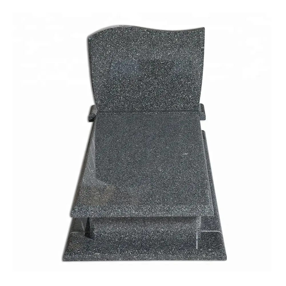 Samistone Modern Dipoles Granit Bentuk Datar Lempengan Batu Tombstone Desain Harga Headstone