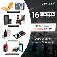 Banco de Energía HYTO de 10000 mAh, Cargador Portátil con Doble USB 5v2a, Batería Externa Ultra Delgada de 10000 mAh