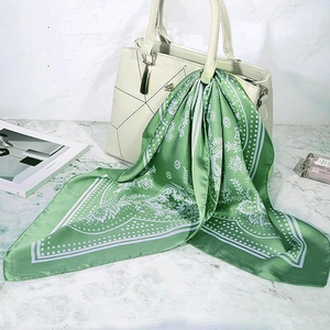 Nuevo Pañuelo Bandana de Seda Satinada de Alta Calidad Hecho a Medida, con Estampado Floral, Cuadrado, para Todas las Temporadas, para Mujer - Product Image 6