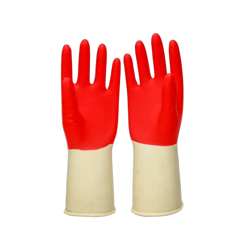 Nuovo Design di buona qualità invernale rosso-bianco Homeuse guanti di gomma cucina per uso domestico